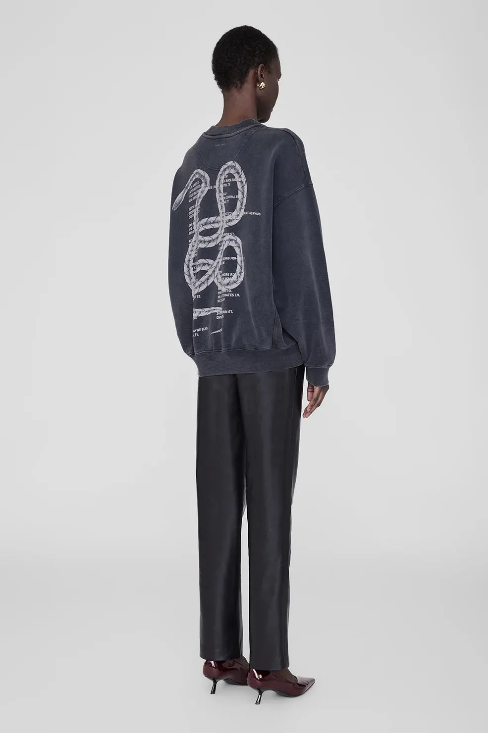 Anine Bing Jaci Sweatshirt Twisted Snake