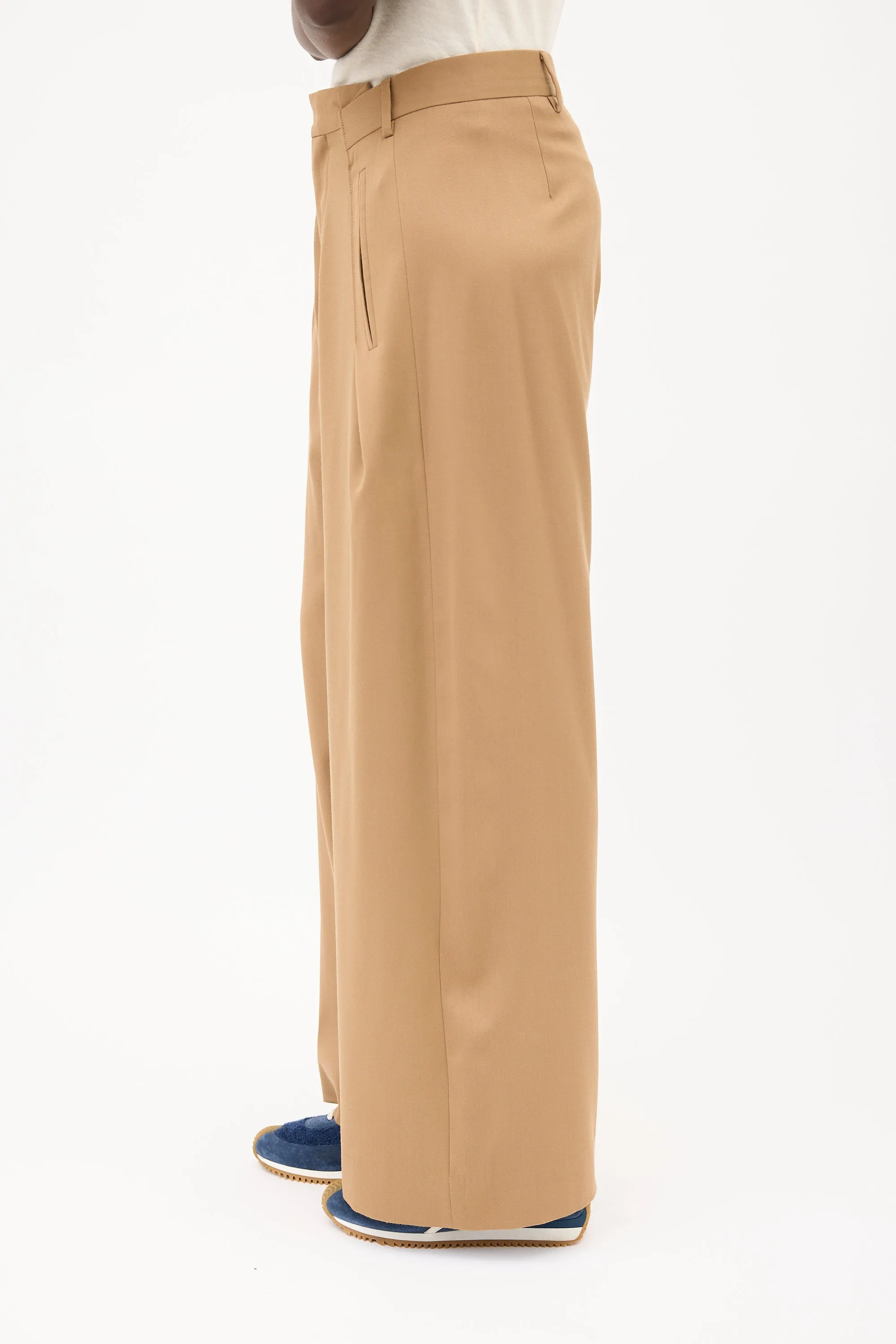 Asymmetrical Wide Leg Trouser