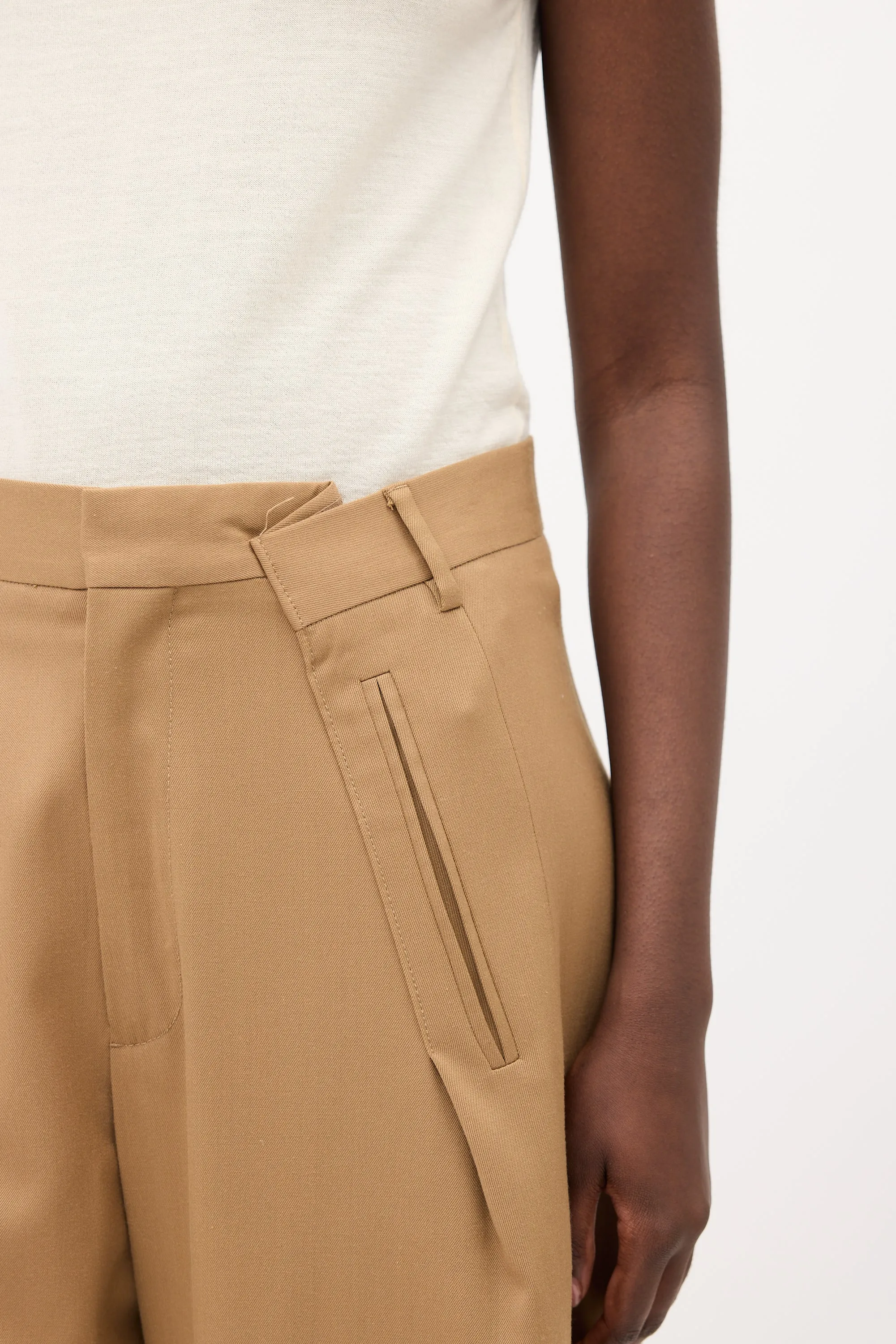 Asymmetrical Wide Leg Trouser