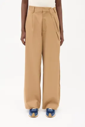 Asymmetrical Wide Leg Trouser