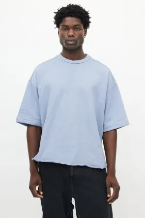 Blue Short Sleeve Sweatshirt