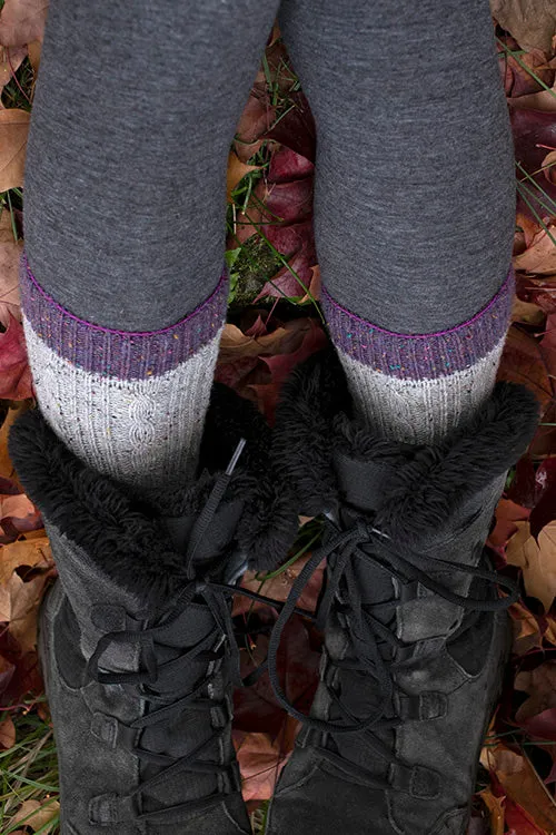 Cable Confetti Toe Socks