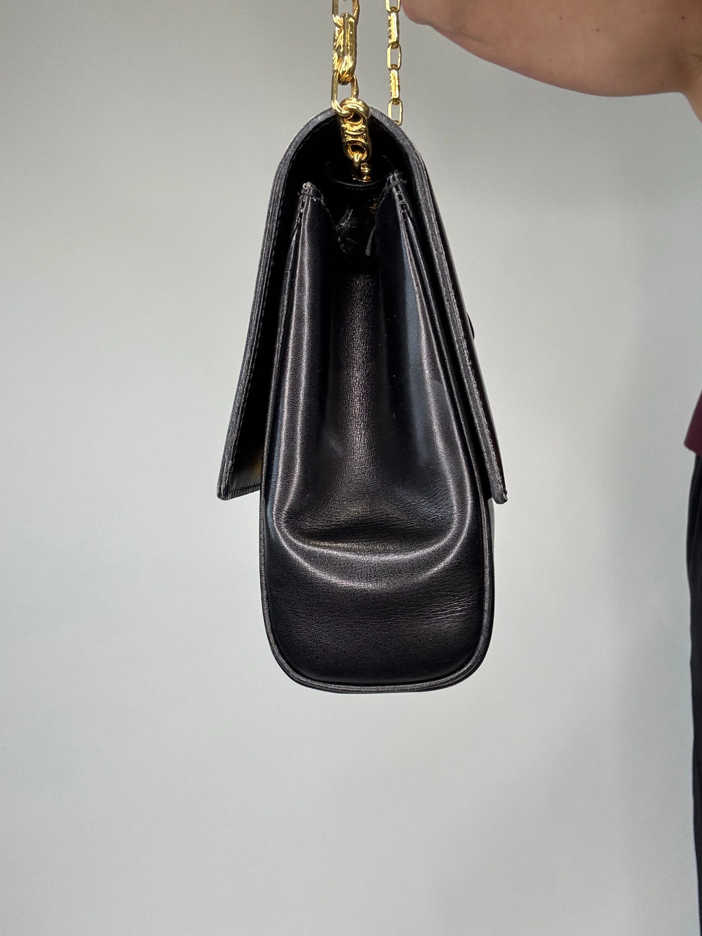 Celine Rare Horse Carriage Bag With Triomphe Chain