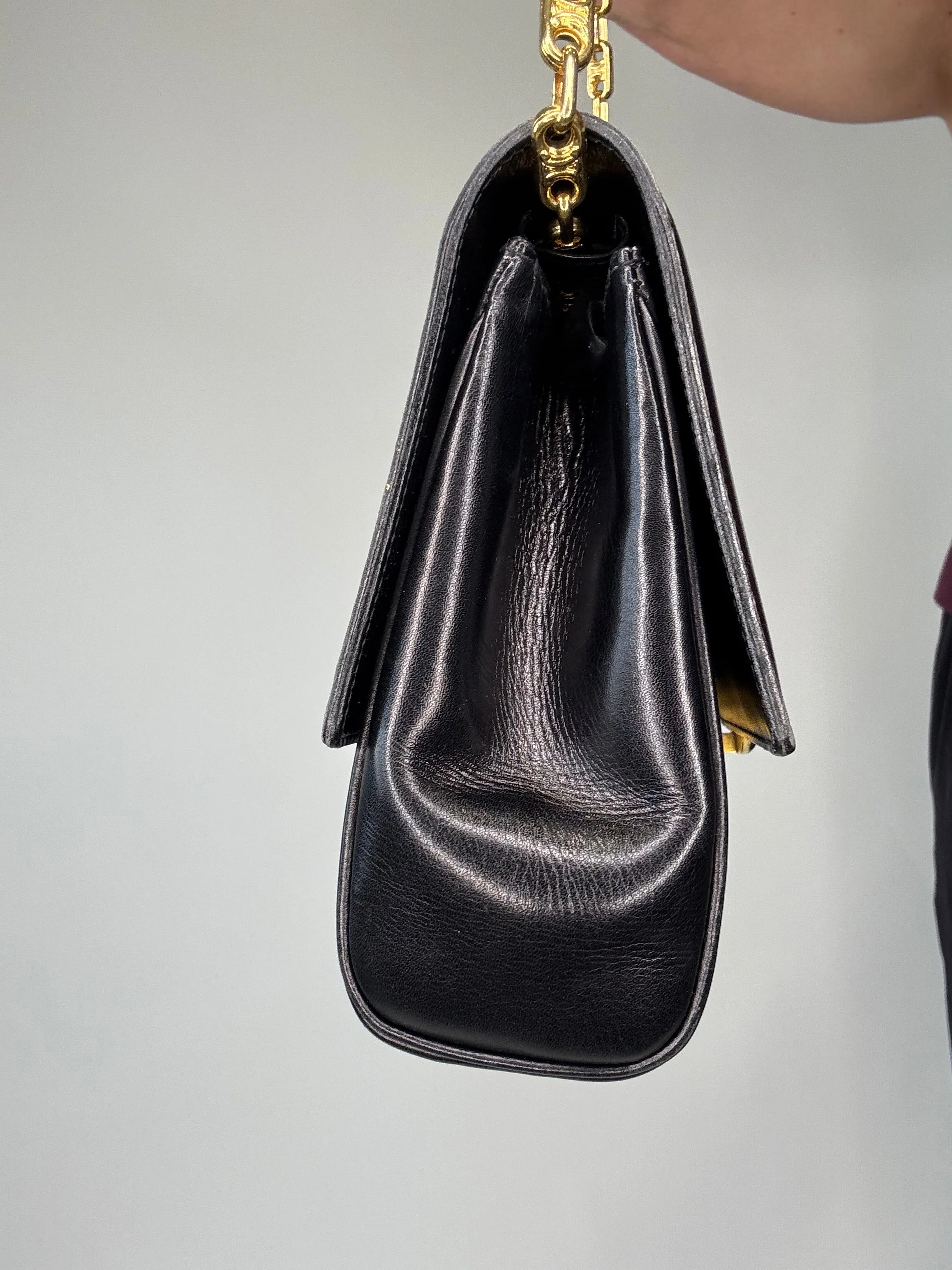 Celine Rare Horse Carriage Bag With Triomphe Chain