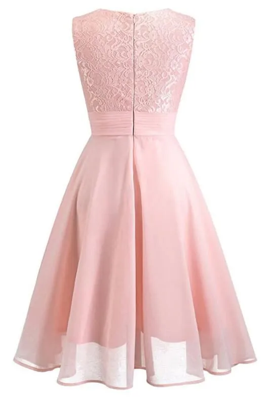Elegant Long Dress Pageant Lace Midi Dress