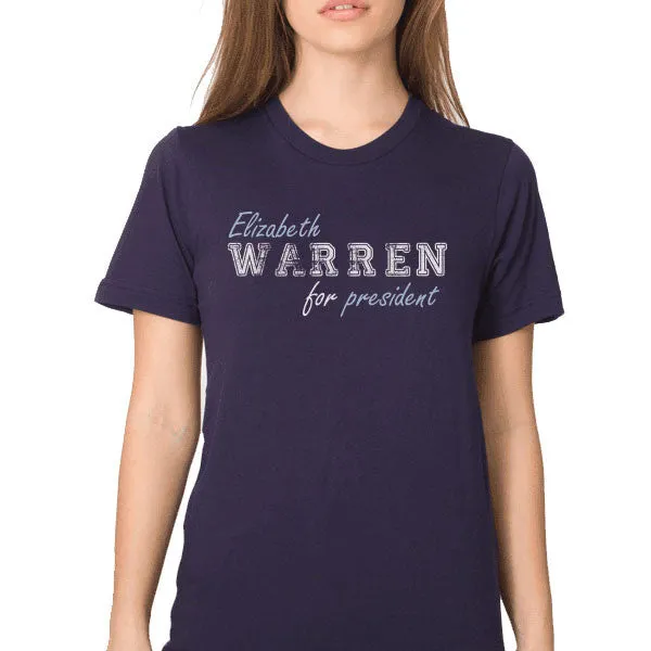 Elizabeth Warren 2016 Navy Blue T-Shirt