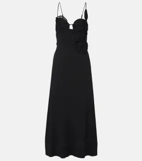 Farm Rio Lace-trimmed maxi dress
