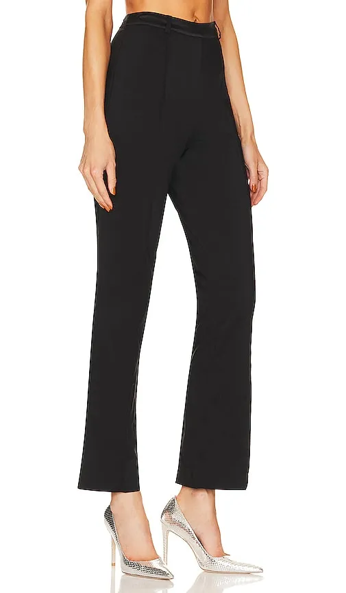 fleur du mal Tailored Crystal Cutout Pant in Black