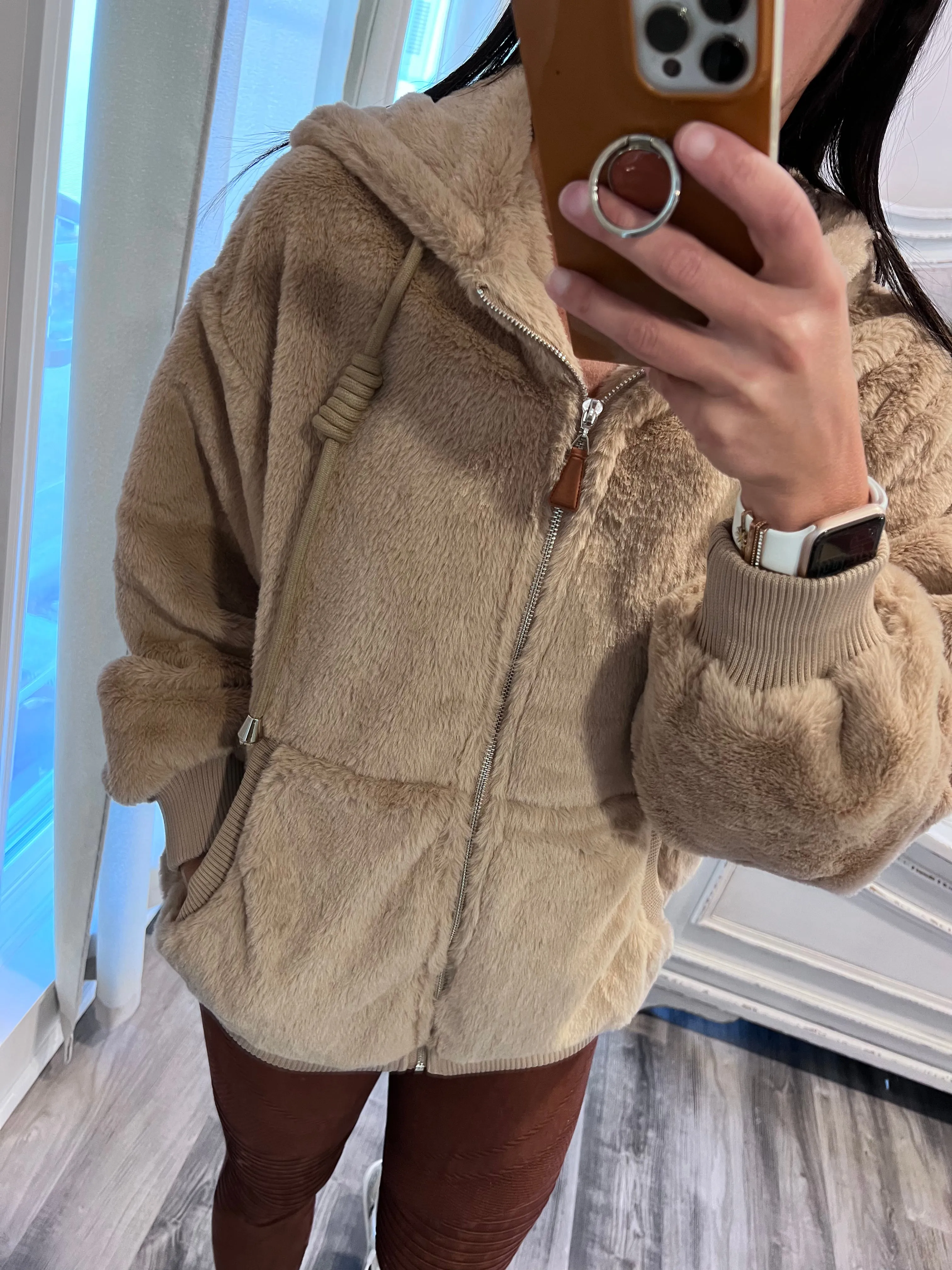 Fur Hoodie Jacket