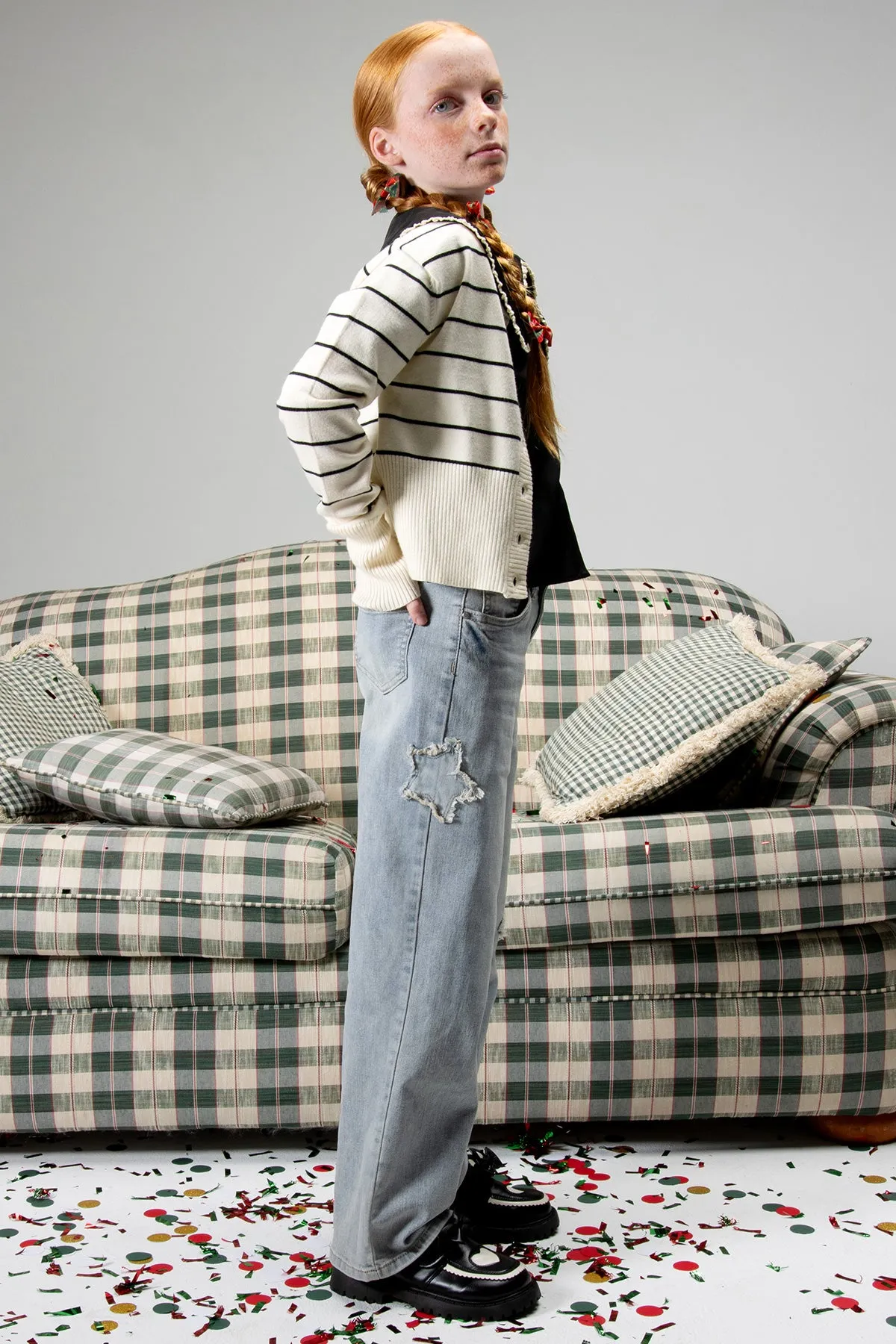 Girls StarGirl Wide Leg Jeans