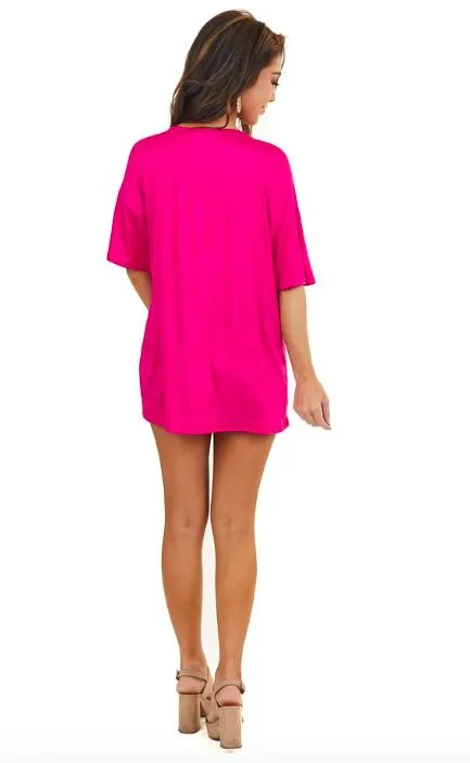 Low V Laced Oversized Tee