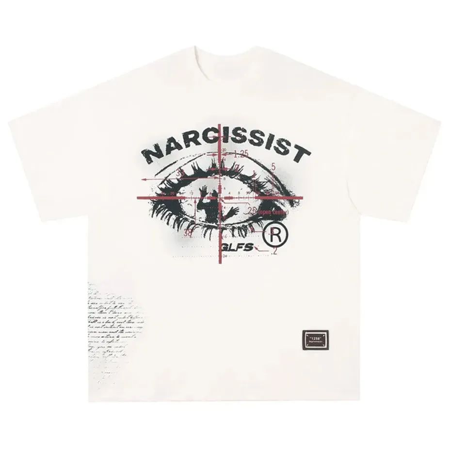 'Narcissist' Graphic Print Cotton T-Shirt