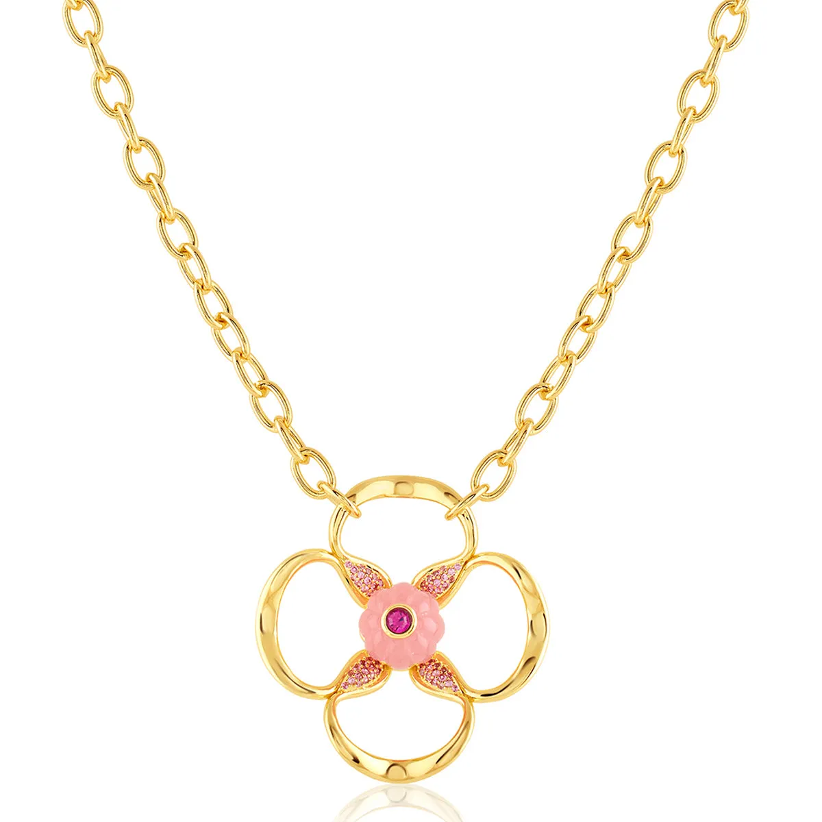 Rosé Glow Pendant Necklace
