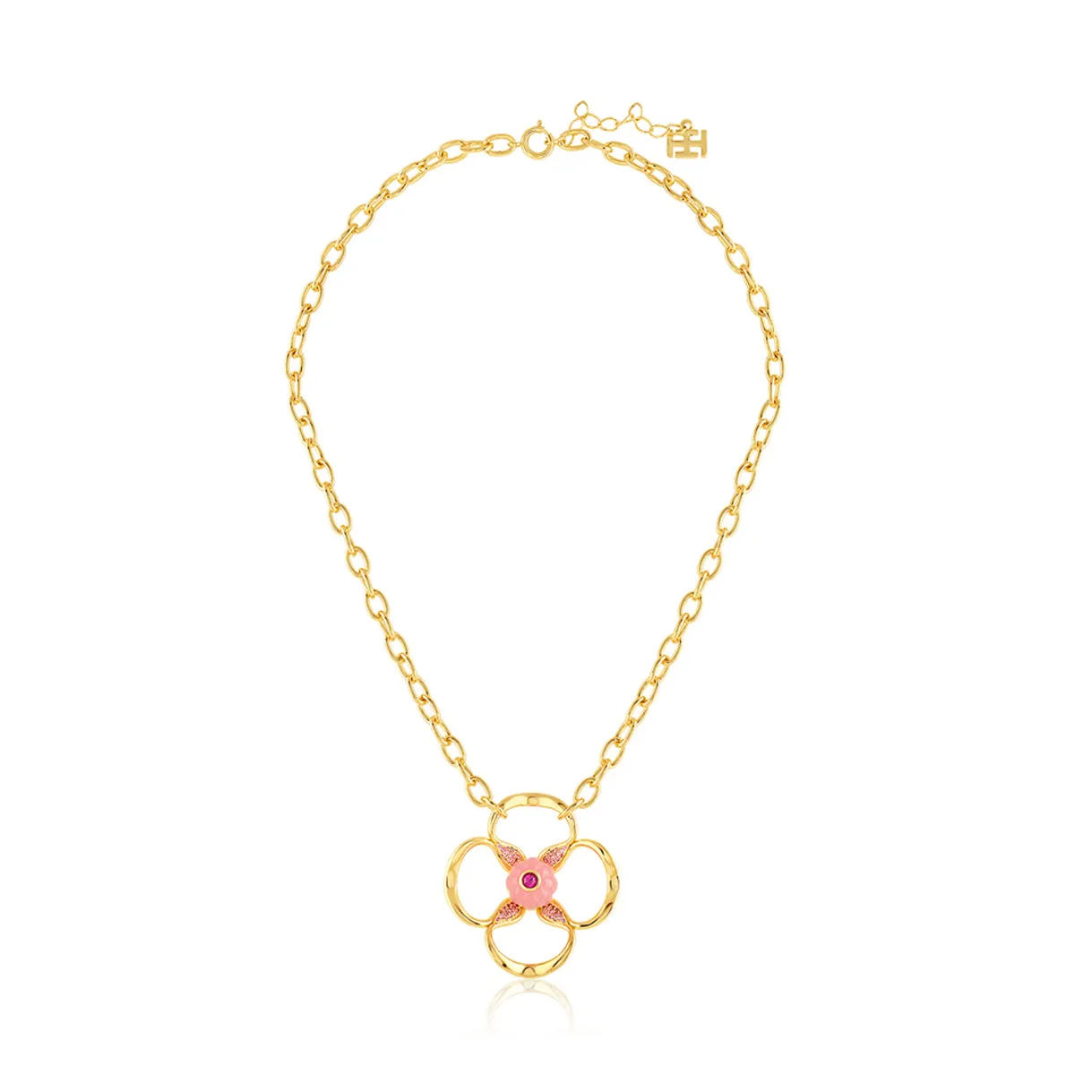 Rosé Glow Pendant Necklace