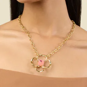 Rosé Glow Pendant Necklace