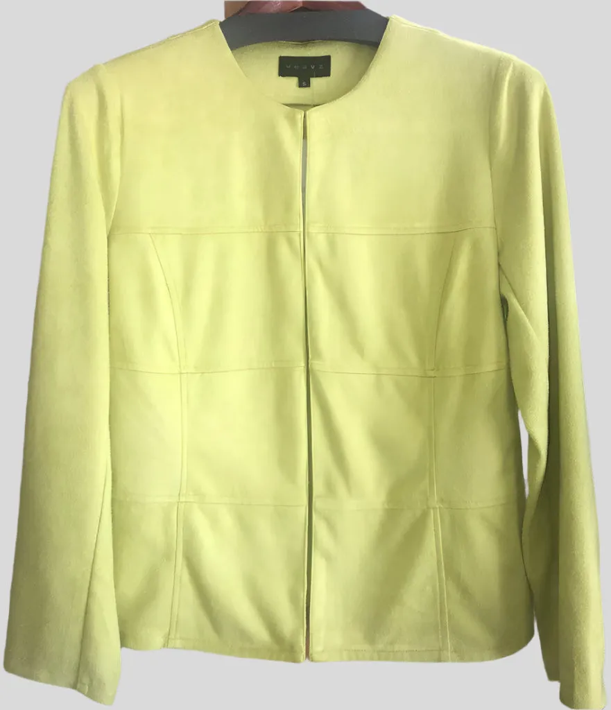 Round Neck Jacket - Lime