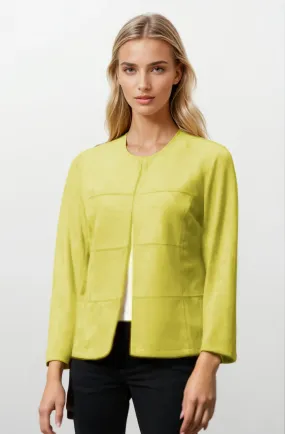 Round Neck Jacket - Lime