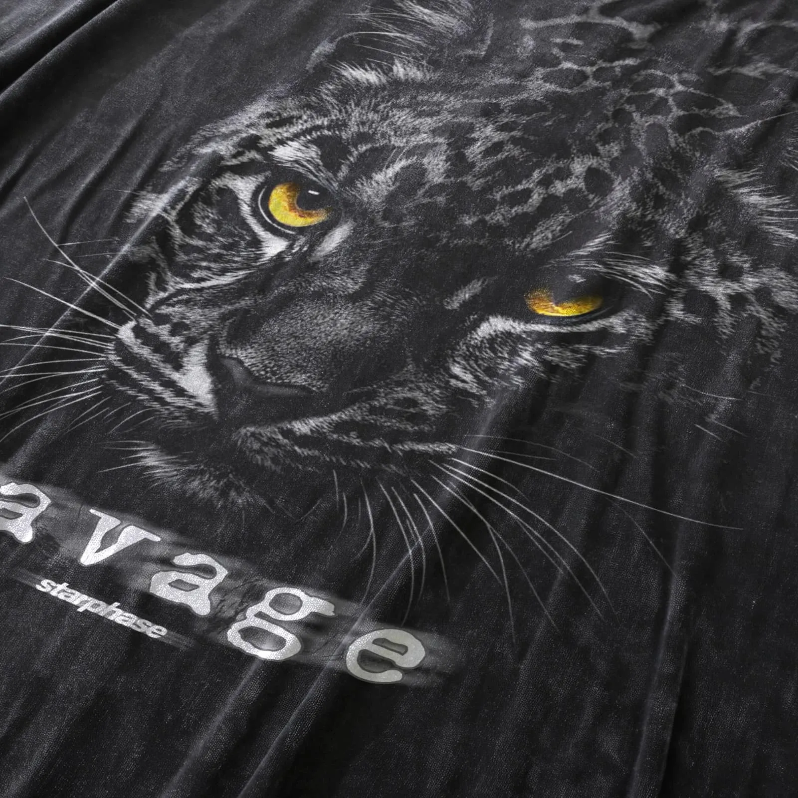Savage Leopard Acid Wash Oversized T-Shirt