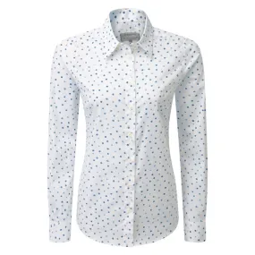 Schoffel Ladies Norfolk Shirt - Cobalt Blot