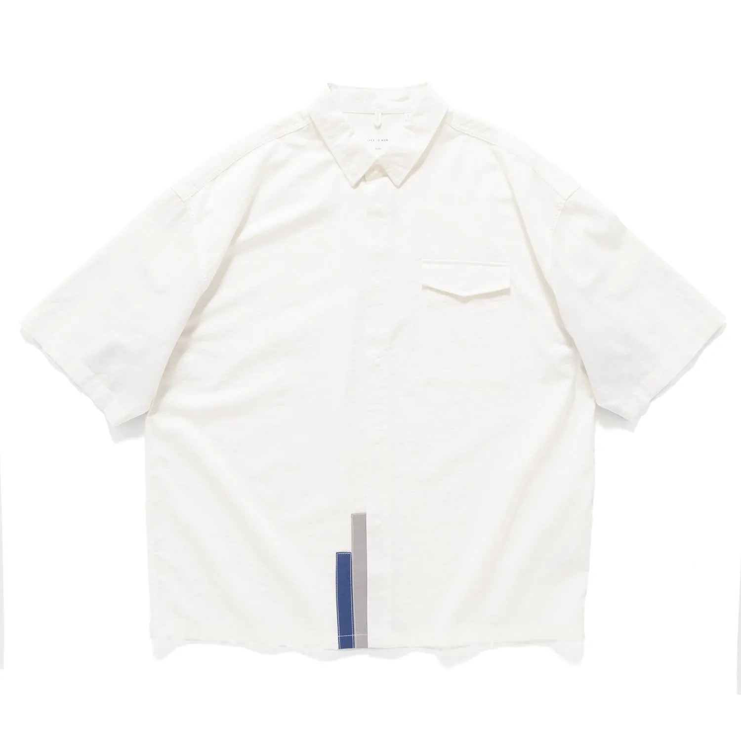 (ST447) Sleeve Patchwork Short Sleeve Shirt