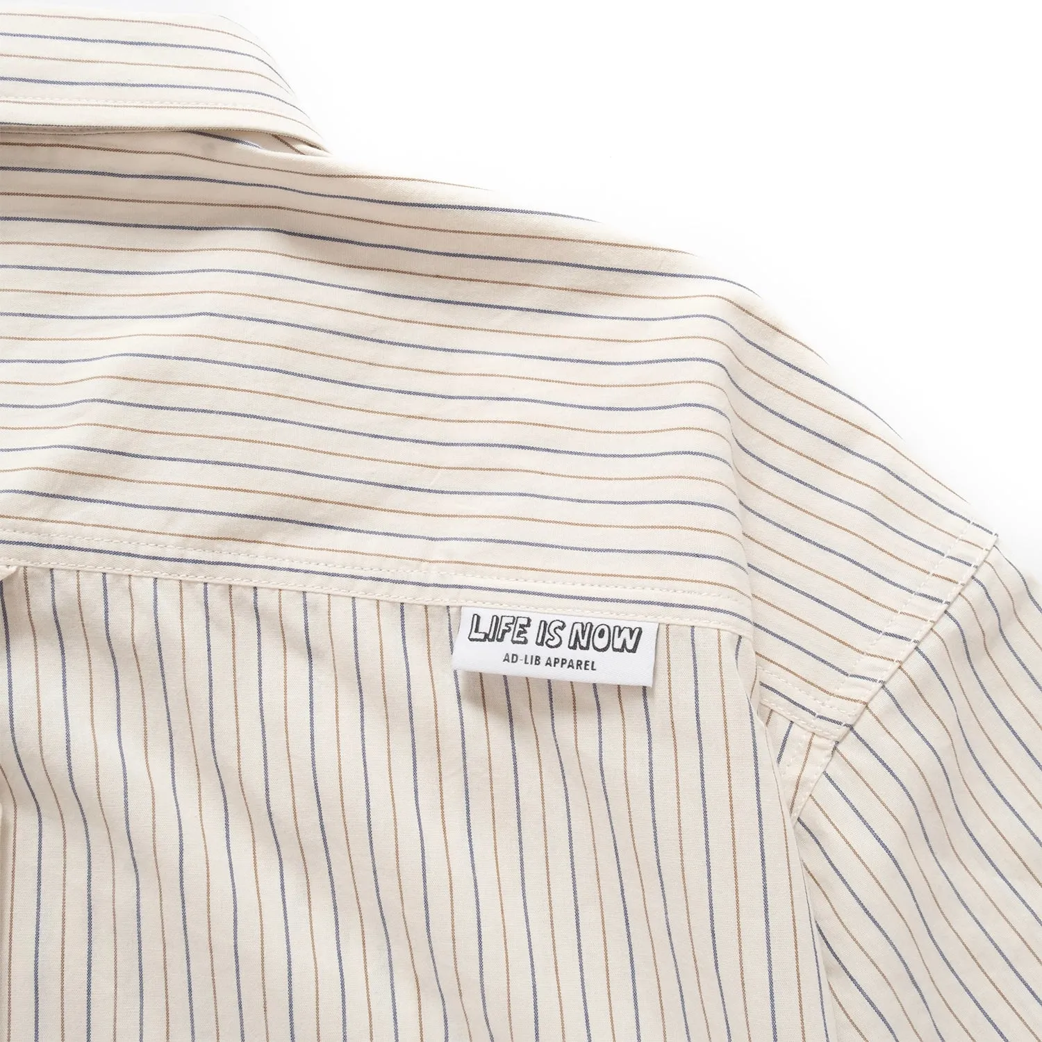 (ST451) Stripe Patchwork Short Sleeve Shirt
