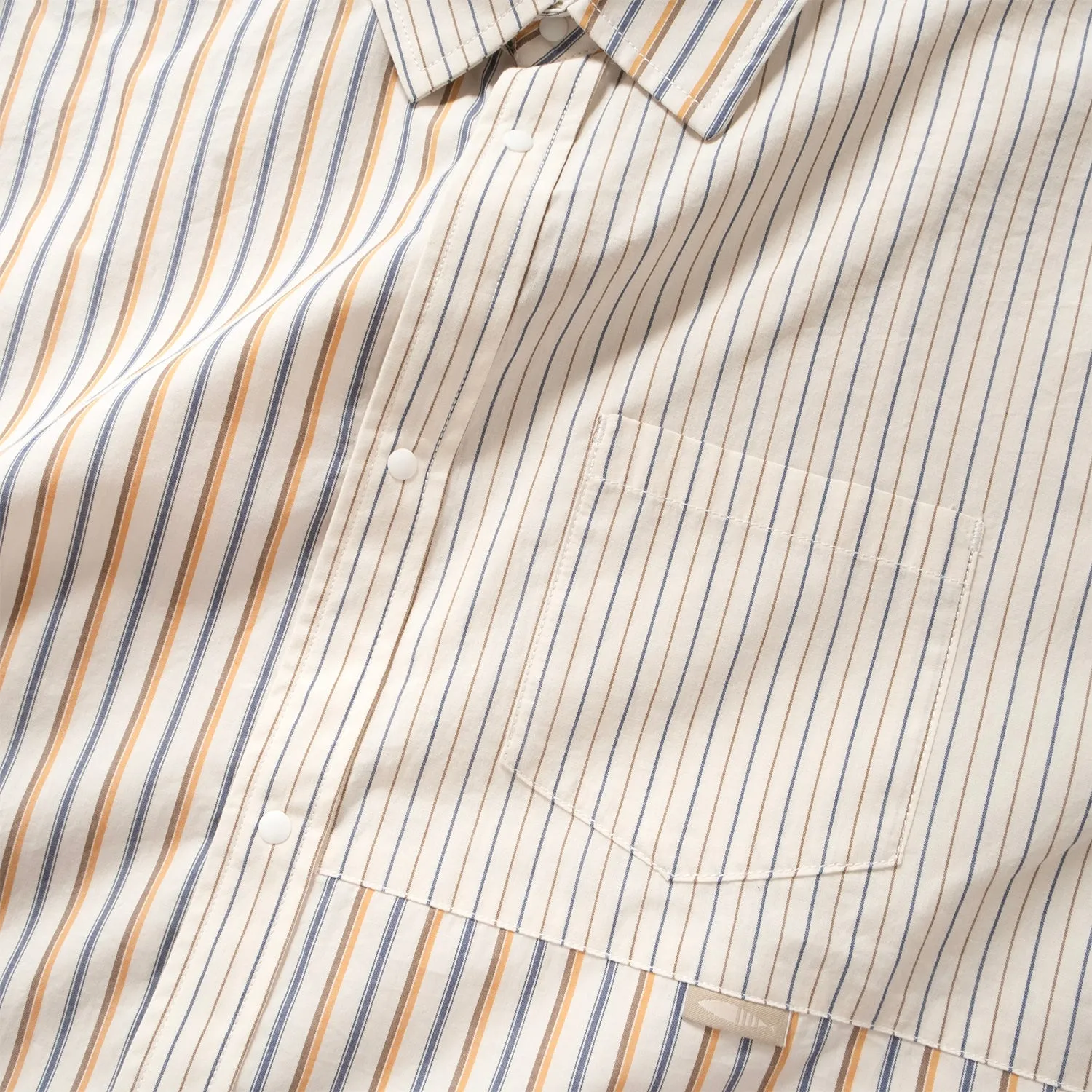 (ST451) Stripe Patchwork Short Sleeve Shirt