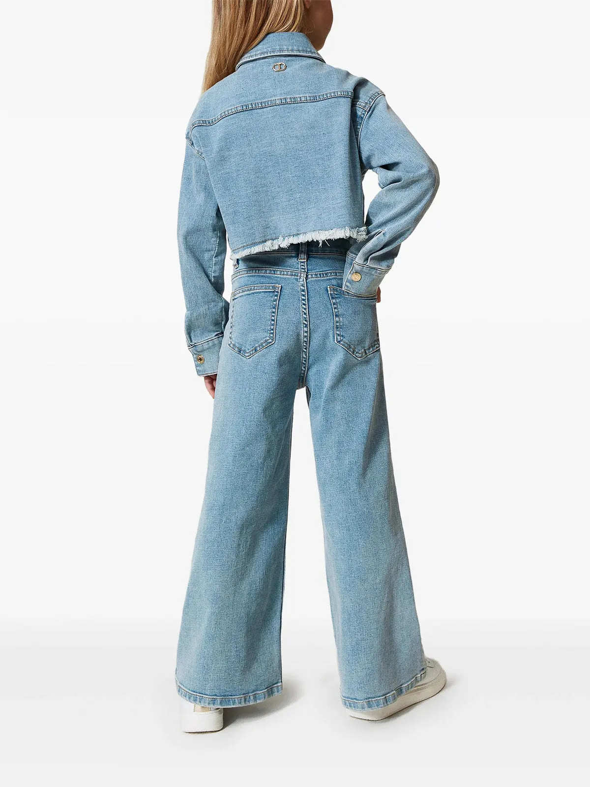 Twinset-Girls' wide leg denim jeans-251GJ2541