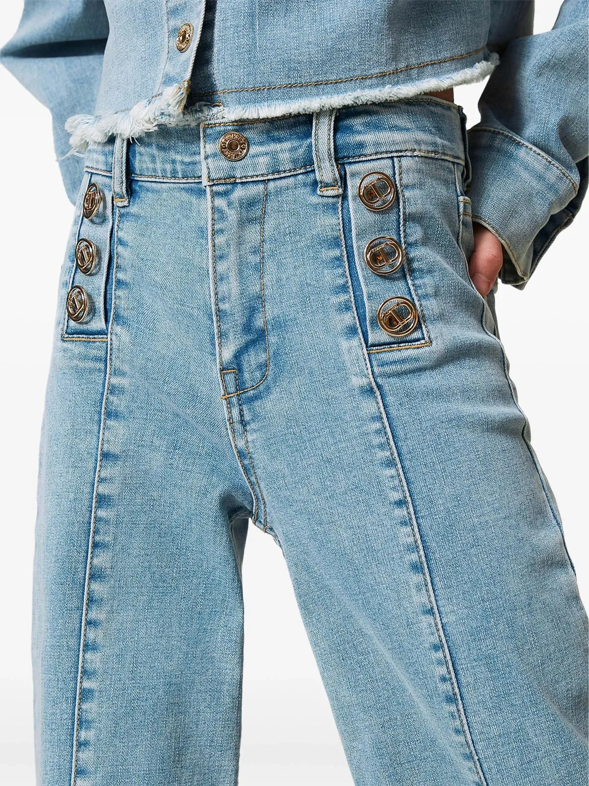 Twinset-Girls' wide leg denim jeans-251GJ2541
