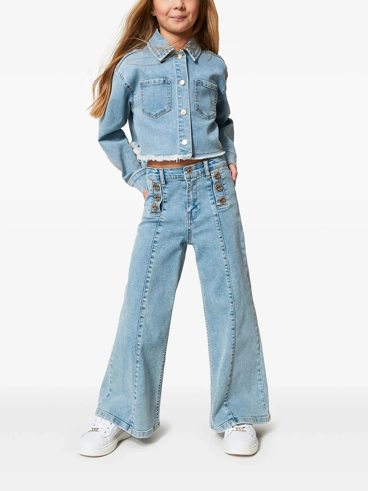 Twinset-Girls' wide leg denim jeans-251GJ2541